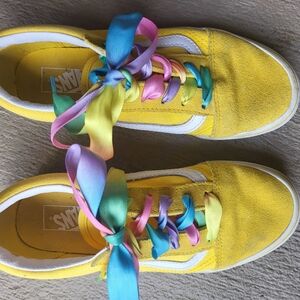 Van's Kids size 3 rainbow ribbon laces